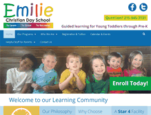 Tablet Screenshot of emiliechristiandayschool.com